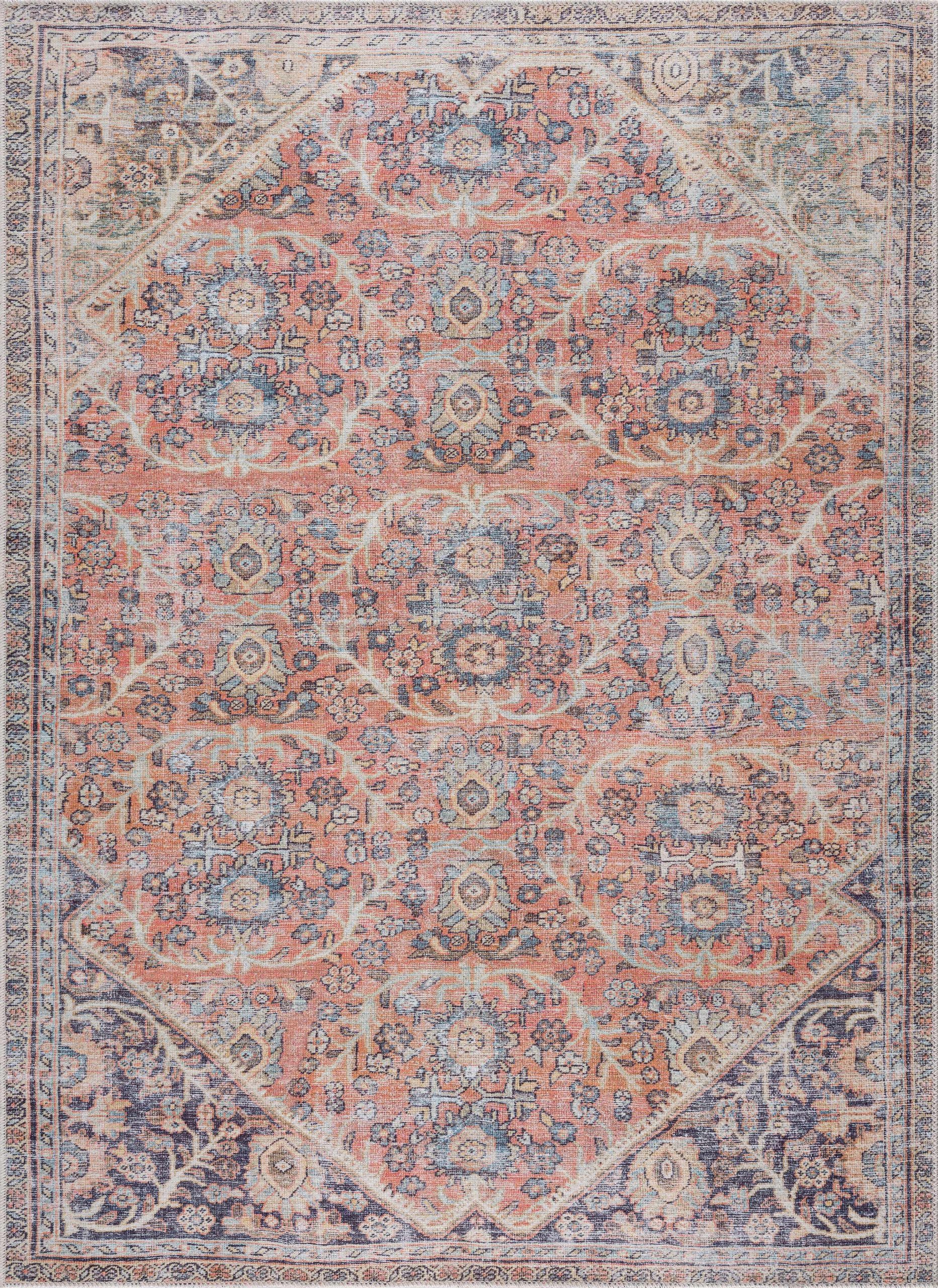 Vintage Flat Pile Washable Rug – Konstantina