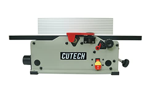 Cutech 40160HB 6-Inch Spiral Cutterhead Benchtop Jointer with 12 Tungsten Carbide Inserts, 30-Inch teflon Coated Tables, and 2-1/2-Inch Dust Port