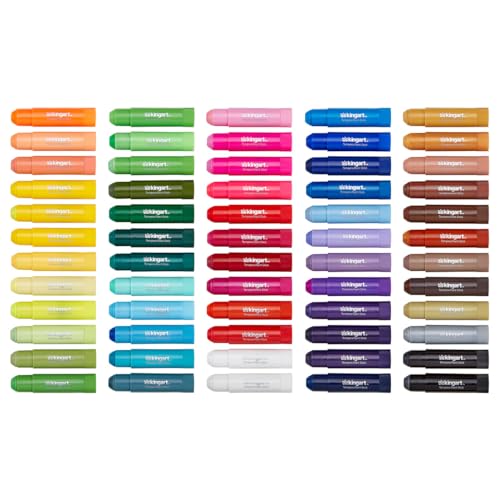 KINGART 575-60 TEMPERA PAINT Sticks, Set of 60 Rich Colors, Solid Tempera Paint for Kids, Super Quick Drying, Non-Toxic, Work Great on Paper, Canvas,