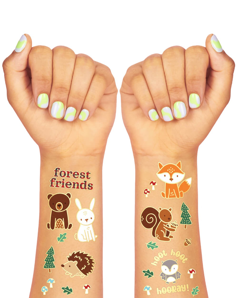 Forest Friends Tats – 42 Foil Temporary Tattoos