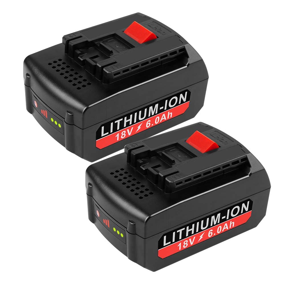 [2Pack] 18V 6.0 Ah! HIGH-Output Battery for Bosch 18V Battery Lithium BAT609 BAT609G BAT610G BAT611 BAT612 BAT618 BAT618G BAT619 BAT619G BAT622