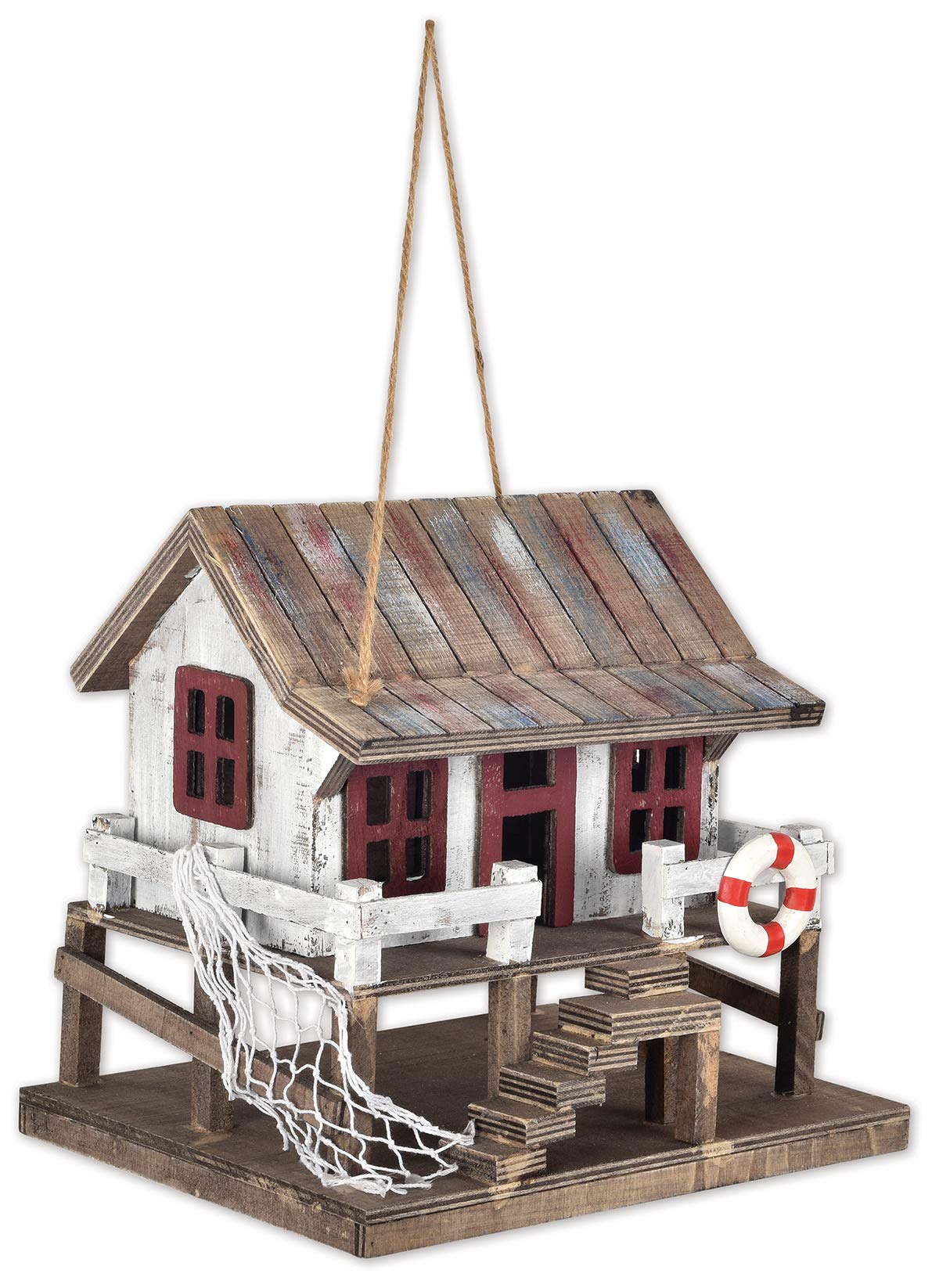 Sunset Vista Designs BPS-23 for The Birds Decorative Birdhouse, Vintage Coastal Cabin