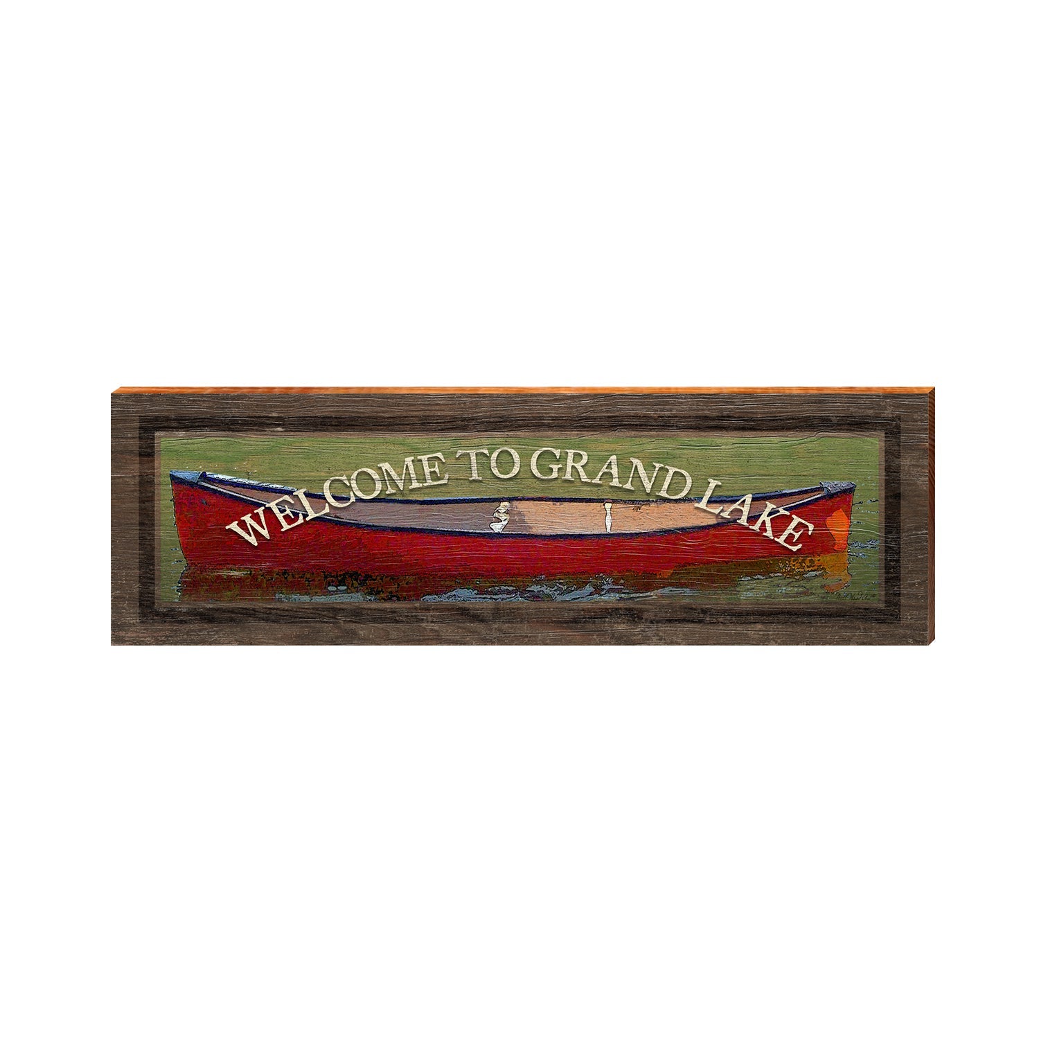 Welcome to Grand Lake Sign | Real Wood Art Print