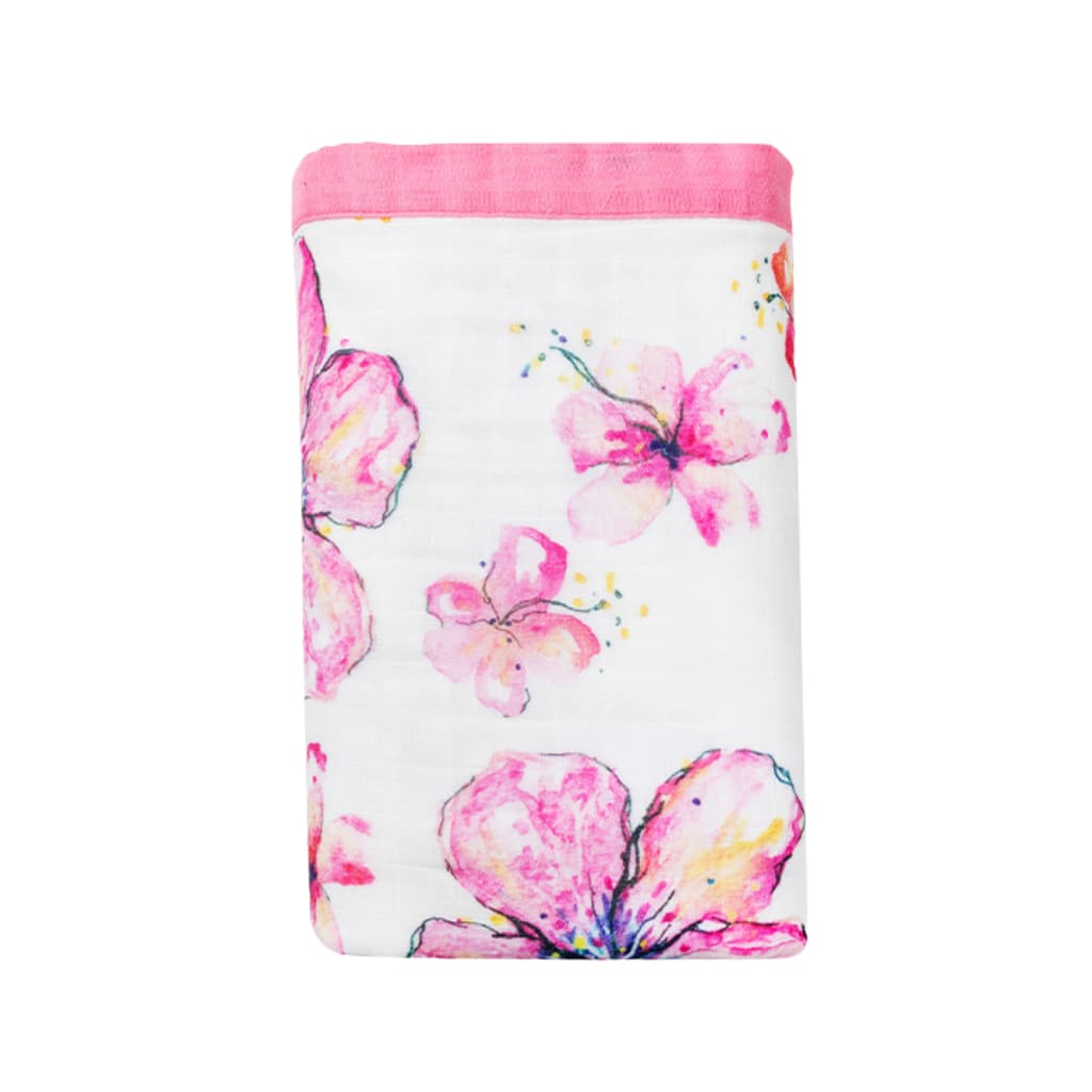 Hibiscus Kiss Throw Blanket