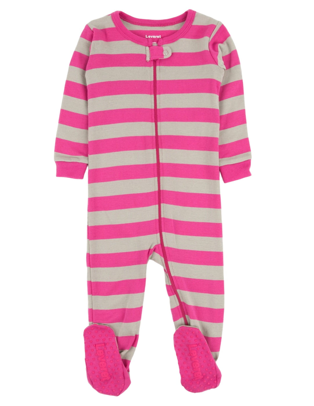 Baby Footed Pink Striped Pajamas