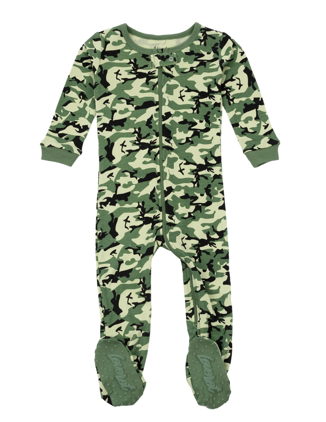 Baby Footed Camouflage Print Pajamas