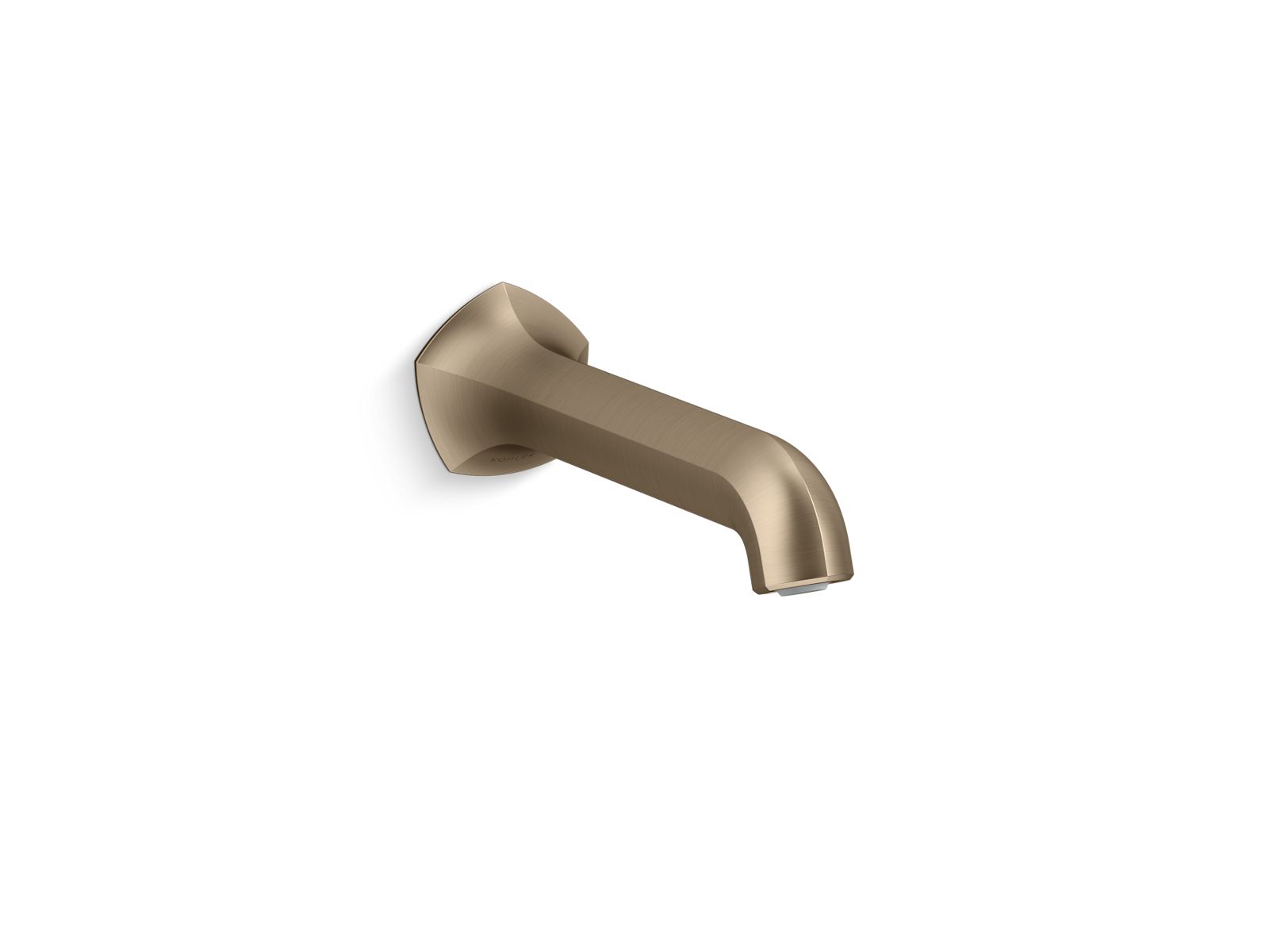 KOHLER K-27024-BV Occasion Wall-Mount Bath Spout With Straight Design, 8″ In Vibrant Brushed Bronze