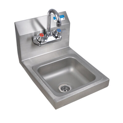 BK Resources BKHS-W-SS-P-G – Wall Mount Space Saver Hand Sink, 9 x 9 in