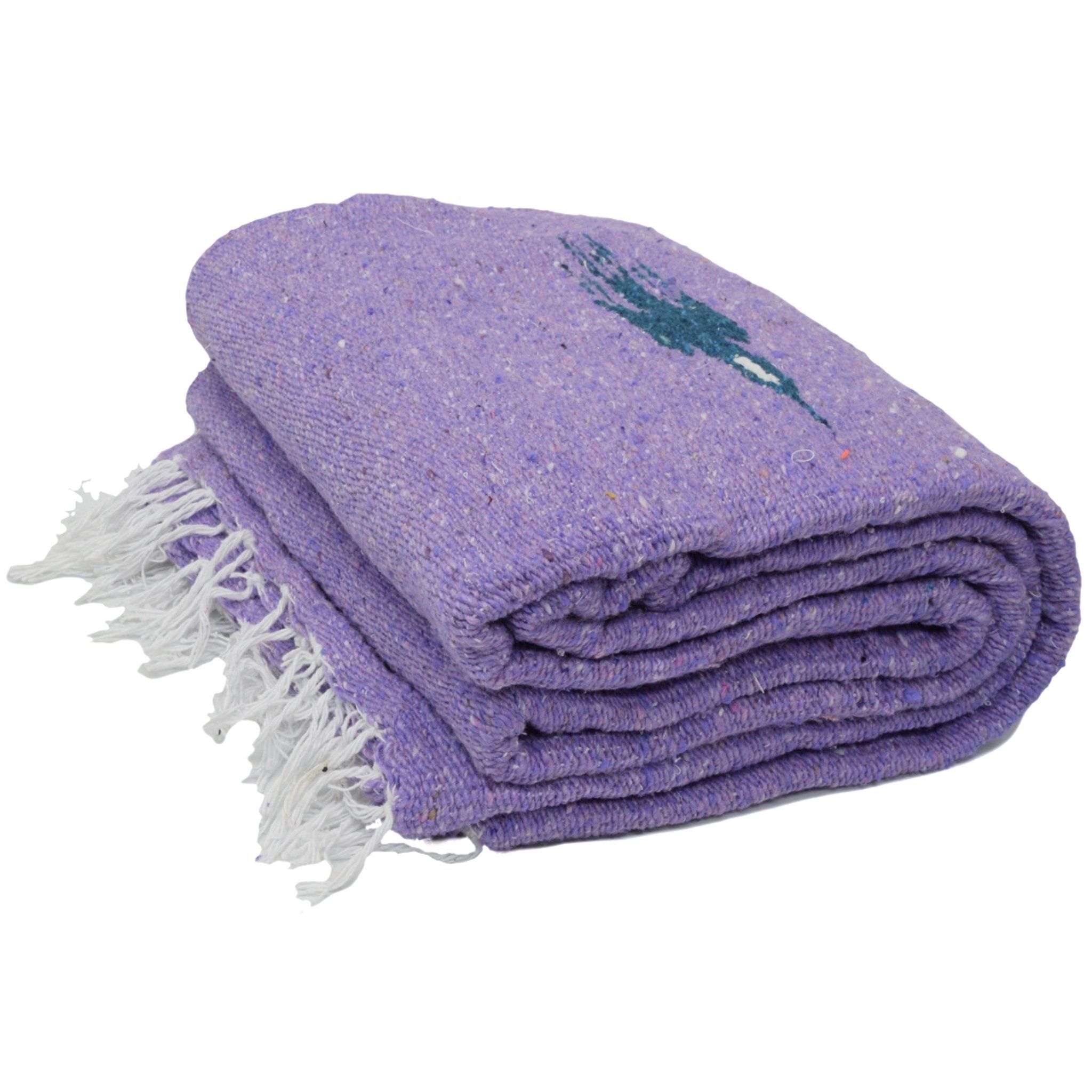 Violet Thunderbird Baja Yoga Blanket