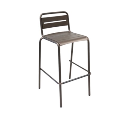 EMU E164N – Star Stacking Barstool, outdoor/indoor, steel ladder back, steel seat, foot rest