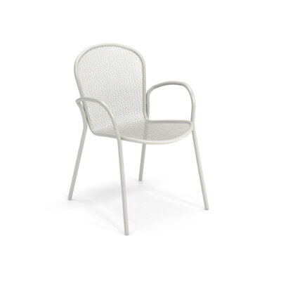 EMU E458 – Ronda 2.0 Armchair, outdoor/indoor, steel mesh back and seat, tubular steel frame