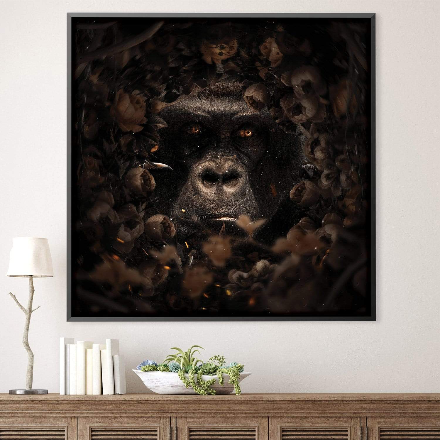 Floral Gorilla Canvas