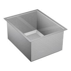 Moen G16430 1600 Series 16″ x 20″ Stainless Steel 16 Gauge Single Bowl Sink in Satin Stainless