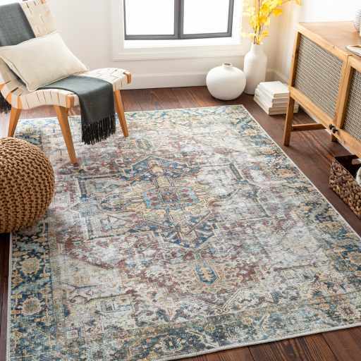 Catigpian Vintage Flat Pile Washable Rug