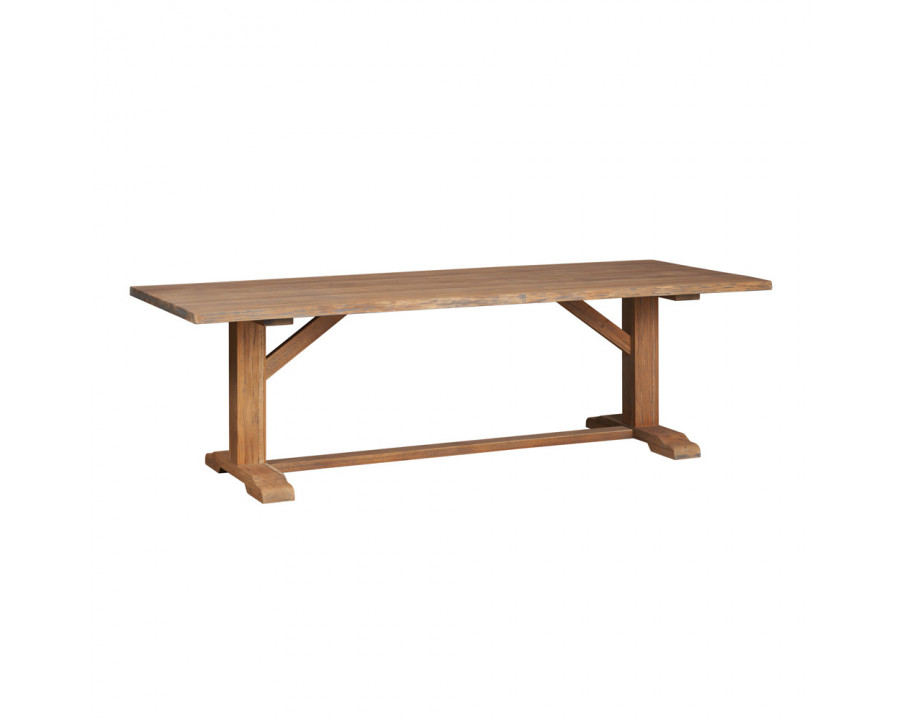 Lloyd Flanders – Teak 99″ Rectangular Live Edge Dining Table