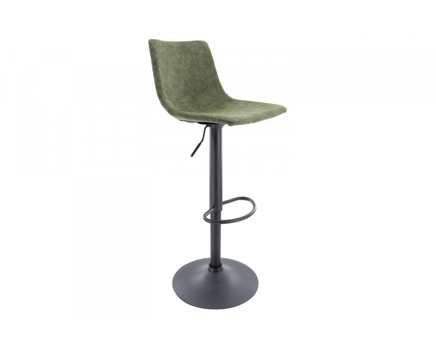 LeisureMod – Tilbury Modem Adjustable Bar Stool with Footrest and 360-Degree Swivel