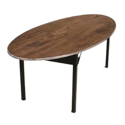 Maywood DPORIG4884OVAL – Oval Folding Table, 84 x 48 x 30 in.