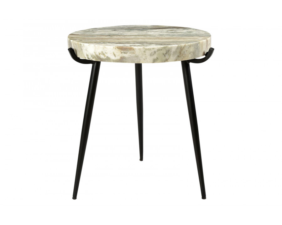 Moe’s – Brinley Marble Accent Table in White