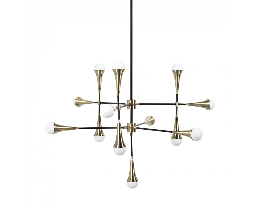 Mercana – Decarlo II Black/Gold Metal Multi-Arm Thirteen Light Chandelier