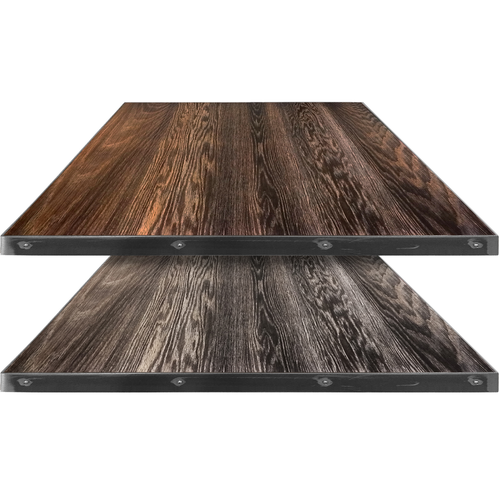 Oak Street FT2424-CD – Fortress Table Top, square, 24″ x 24″, charred darkwash stain