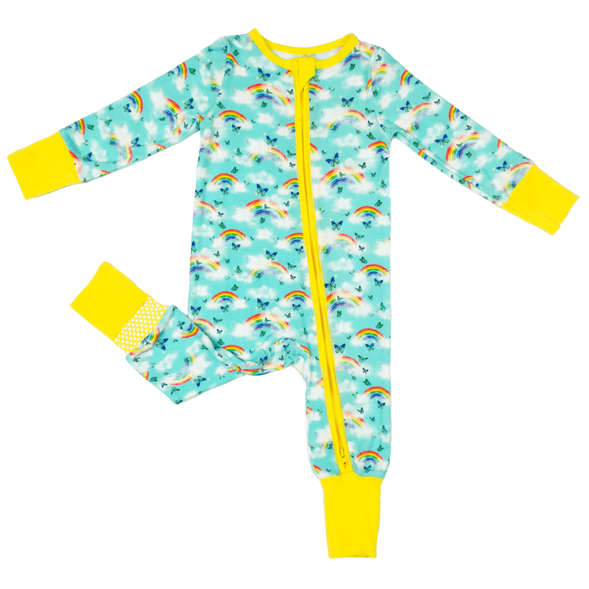 Over The Rainbow & Butterflies Convertible Footie (nb-24m)