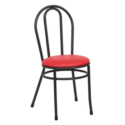 Royal ROY 717 R – Hairpin Back Chair, 35-1/2″H, black frame, red vinyl, (Case of 2)