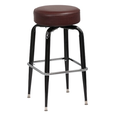 Royal ROY 7723 BRN – Bar Stool, 14″ dia., swivel seat, brown vinyl, (Case of 4)