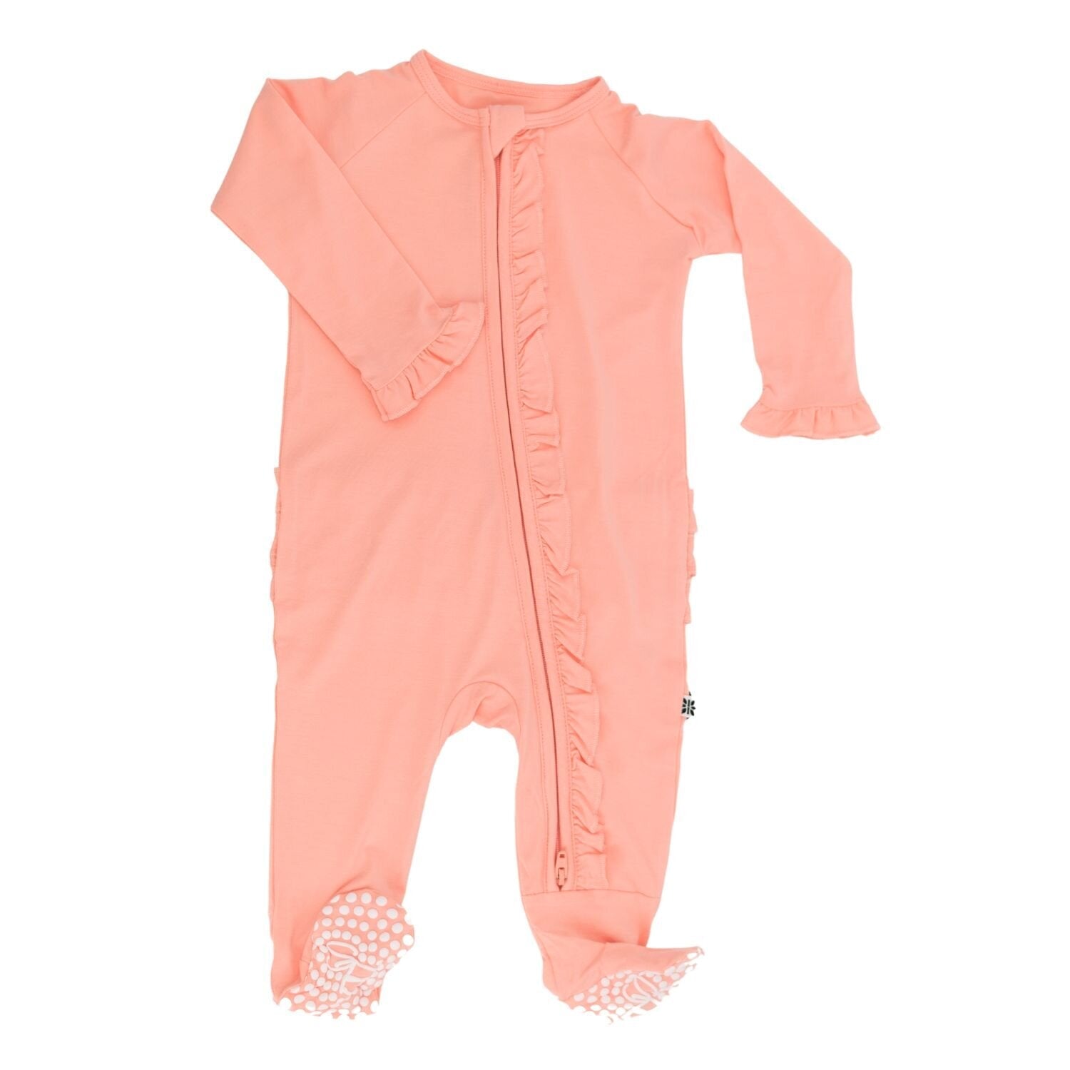 Ruffle Footie – Apricot