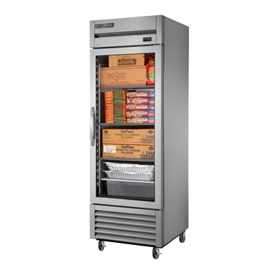 True TS-23FG-HC~FGD01 – Freezer, one-section, -10°F, (1) glass door, stainless steel front/sides