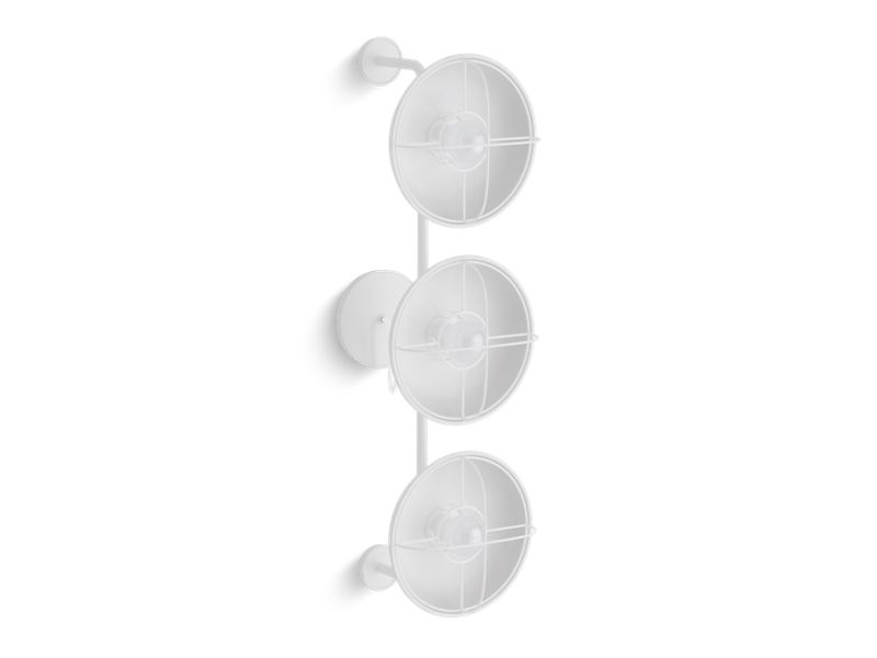 KOHLER K-23665-SC03-WHL Modern Farm Three-Light Sconce In Matte White