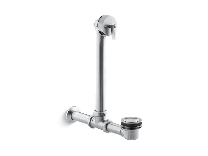 KOHLER K-7104-G Brushed Chrome Iron Works Exposed bath drain for above-the-floor installation