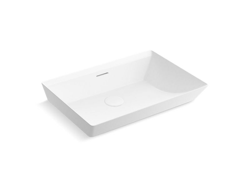 KOHLER 21060 Brazn 23″ rectangular semi-recessed vessel bathroom sink