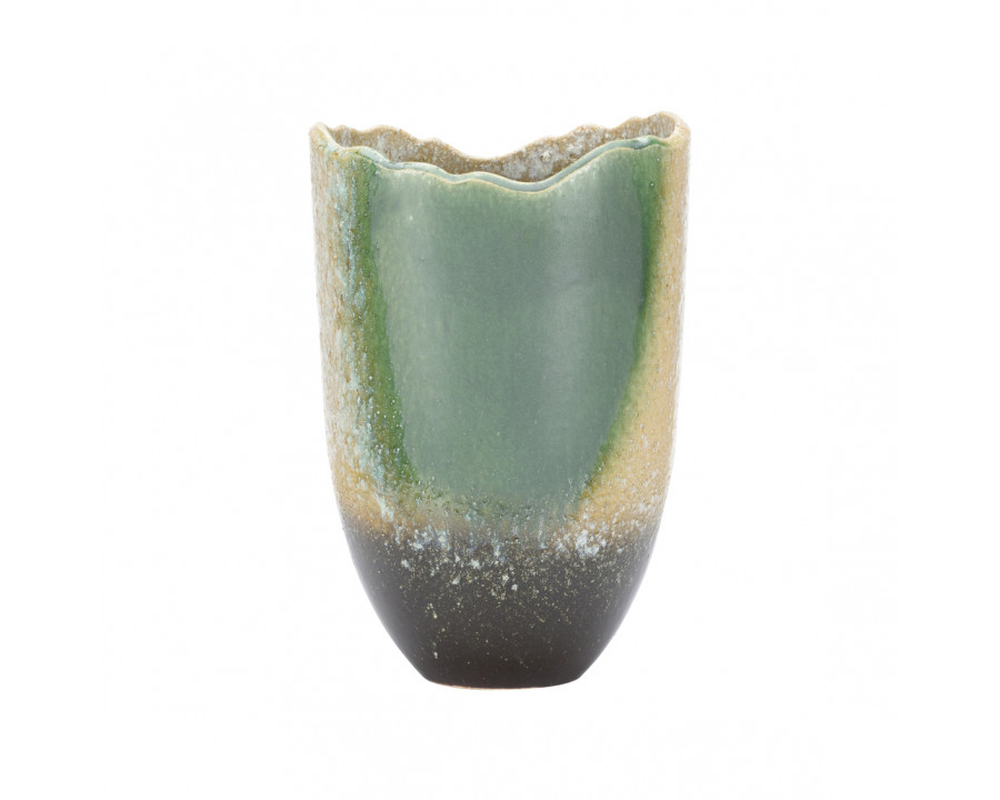 Wildwood – Gizagiza Vase in Shiga/Green/Cream