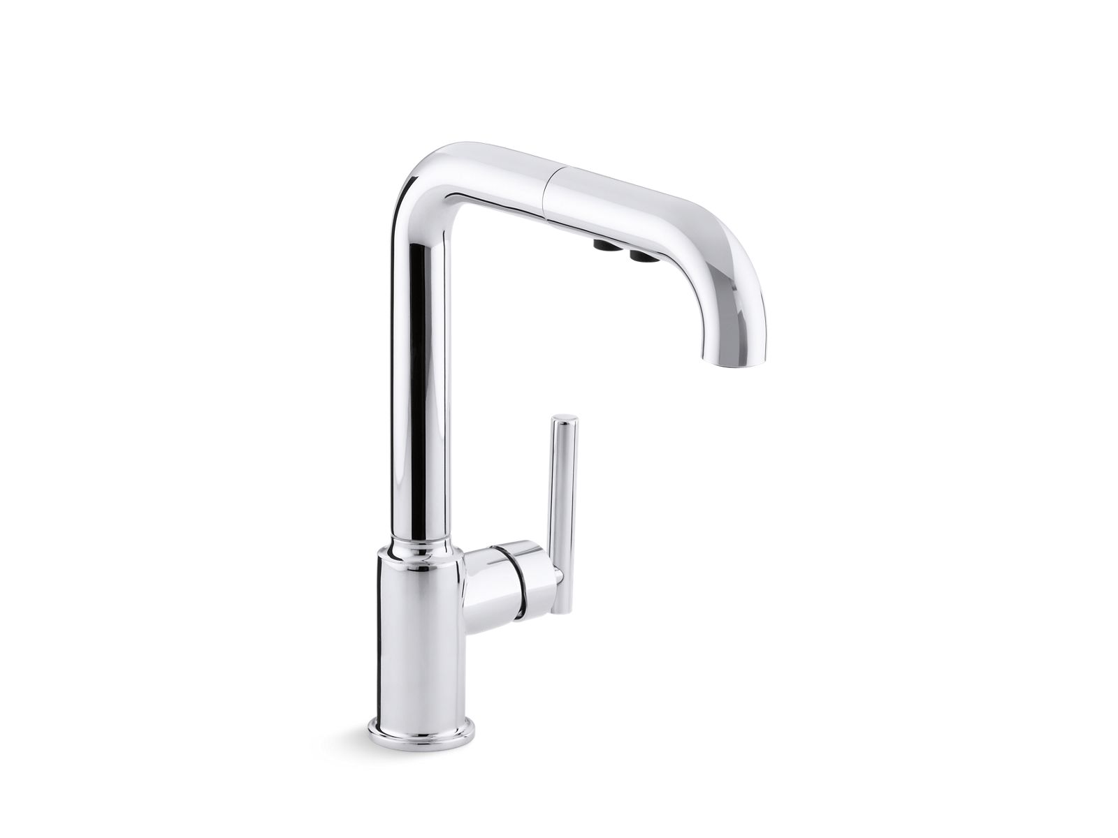 KOHLER K-7505-CP Purist Pull-Out Kitchen Sink Faucet With Three-Function Sprayhead In Polished Chrome