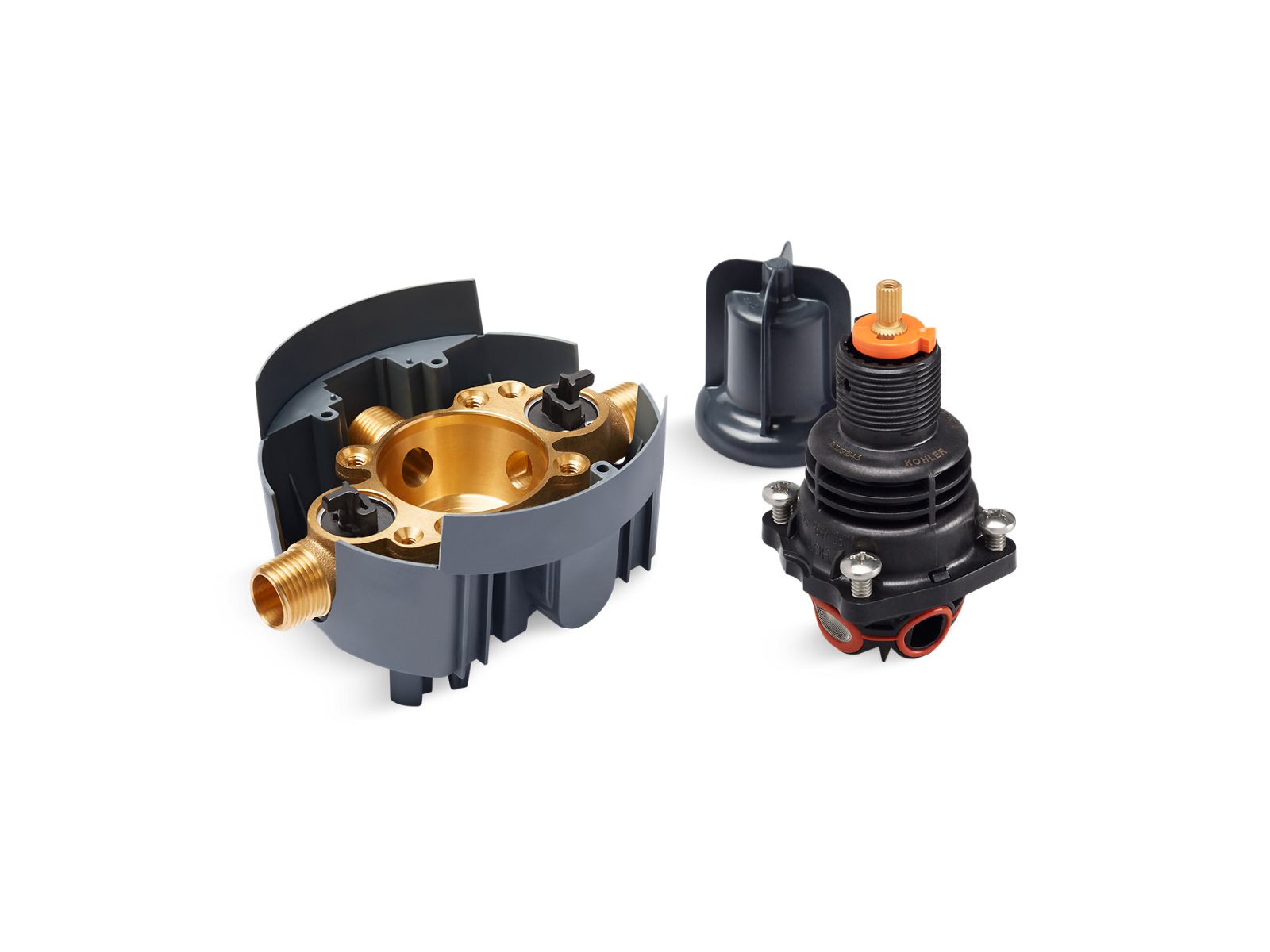 KOHLER K-28304-KS-NA Rite-Temp Thermostatic Valve Body And Cartridge Kit With Service Stops