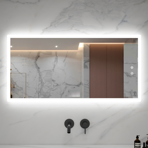 Zeek 48″x24″ Backlit LED Rectangular Bathroom Wall Mirror For MA4824